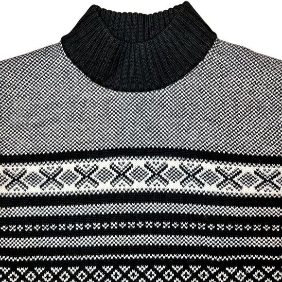 Brooks Brothers Merino Wool Sweater in Black/White Women’s XL - Picture 2 of 5